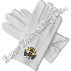 Masonic Regalia Hands Embroidery Gloves